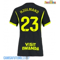 Camisa de time de futebol Atletico Madrid Morten Hjulmand #23 Replicas 2º Equipamento Feminina 2026-27 Manga Curta